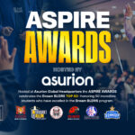 ASPIRE AWARDS hosted by Asurion graphic featuring six Nashville middle schools, Dream BLDRS student recognition, and support from BEST